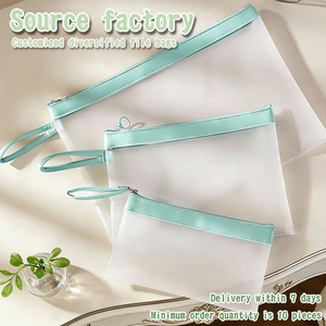 Waterproof Clear TPU Document Bag Eco-Friendly Soft Carry Pouch for A/A5/A6 for School Office <strong>Filing</strong> Cosmetic Toiletry <strong>Storage</strong> - Product Image 1