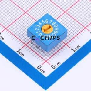 BER-16-1YB(thin) Rotary Encoder Switch Through hole Component (THT) Switch 16 Through Hole True Code - Product Image 1