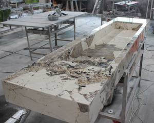 Meravigliose Lastre <span class=keywords><strong>di</strong></span> <span class=keywords><strong>Granito</strong></span> Patagonia in Pietra Brasiliana, Tipiche Piani Lavabo per Bagno, Forma Rettangolare con Lavandino Integrato - Product Image 2
