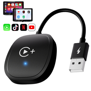 อะแดปเตอร์ไร้สาย Carplay สำหรับดูวิดีโอ Youtube Netflix TK Wireless Apple Carplay Android Auto ตัวแปลงดองเกิล CarPlay แบบมีสายเป็นไร้สาย - Product Image 1