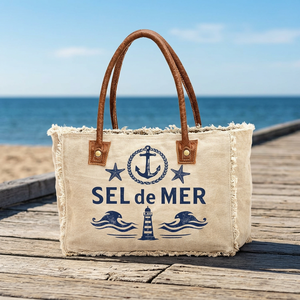 Sac en toile élégant avec poignées en cuir pour femmes, grand sac de travail pour ordinateur portable, documents, voyages et usage quotidien - Product Image 4