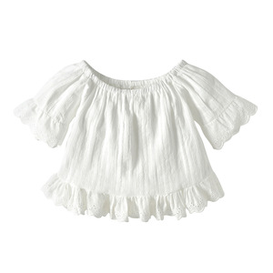 Abbigliamento estivo 2022 per bambini abbigliamento boutique per bambini maglietta bianca a maniche corte per bambini jeans <span class=keywords><strong>vestiti</strong></span> <span class=keywords><strong>estivi</strong></span> per ragazze - Product Image 4