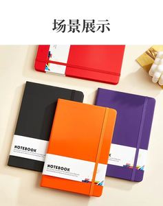 Academic A5 Logo Customized Pu Leather <b>Diary</b> Note Book Custom Elastic Band Hardcover Budget Mini A6 Size <b>Pocket</b> Notebook - Product Image 2