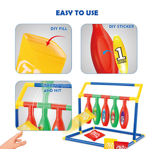 Jouet <span class=keywords><strong>de</strong></span> sports <span class=keywords><strong>de</strong></span> plein air nouveau sac <span class=keywords><strong>de</strong></span> haricot Bowling bouteille <span class=keywords><strong>jeu</strong></span> <span class=keywords><strong>de</strong></span> notation ensemble plastique et tissu pour garçons filles boîte emballée - Product Image 3