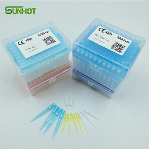ปลายปิเปตกรองสีเหลือง200ul พลาสติกฆ่าเชื้อในห้องปฏิบัติการพร้อมกล่อง - Product Image 2