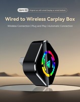 Adaptateur sans fil 2 en 1 CarPlay Android Auto, mini dongle USB CarPlay avec conduction thermique