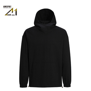 Sweat à capuche épais 425 GSM 100% coton pour adulte, col cheminée, avec poche kangourou et cordon de serrage réglable à l'ourlet - Product Image 2