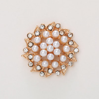 Nouvelle Coque de Téléphone et Accessoires Bijoux en Alliage Électroplaqué DIY Motif Fleur à Cinq Pétales avec Perle Goutte d'Eau