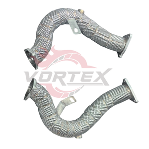 Collecteurs longs en acier inoxydable 304 Vortex pour Audi S4 S5 B8 3.0L V6 2010-2016 avec bouclier thermique et conception à haut débit - Product Image 2