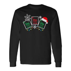Ho Ho Ho Holmium Element 67 Camiseta de manga larga con tabla periódica, diseño navideño - Product Image 1