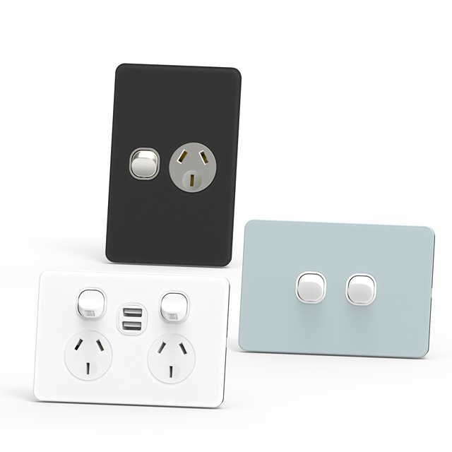 IGOTO Australian Standard Electric Sockets Black Sockets and Switches Electrical 250V Australian SAA Certified