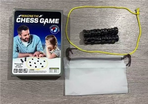 Juego de <span class=keywords><strong>Ajedrez</strong></span> Magnético con Cuerda Ajustable Mejorada y Piedras Magnéticas Grandes y Duraderas, Juego de Mesa Educativo - Product Image 2