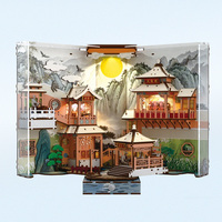 Puzzle en bois 3D de dessins animés, blocs de construction, bâtiments miniatures, kit de construction de maisons, 101-500 pièces pour les 14 ans et plus, Guangdong