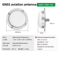 Antenne GNSS RTK HONGXIN, directement de l'usine, GPS / GLONASS / BeiDou / Galileo pleine bande pour l'aviation et la topographie, TNC, câble de 3 m