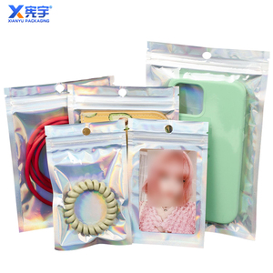 Bolsa Holográfica Transparente con Cierre Hermético, Bolsa de Plástico PE Mylar con Sellado de 3 Lados a Prueba de Olores para Dulces, Chocolates, Bocadillos y Joyería - Product Image 6