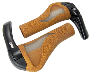 Poignées de vélo Cork Lock‑On UFOR UG‑101BC, poignée en liège écologique, confortable et ergonomique pour VTT - Product Image 1