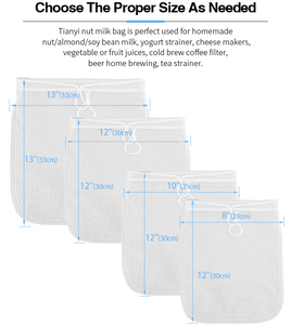 Nylon lưới thực phẩm Kava Lọc Túi micron Lọc Túi Hạt sữa Lọc túi lọc cho hạnh nhân nước ép trái cây lạnh Brew có thể giặt - Product Image 5