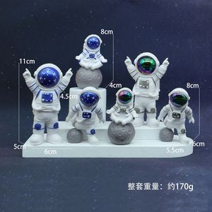 Nouvel ensemble de 3 figurines d'astronautes en PVC pour la décoration de bureau à domicile – Série Astronautes - Product Image 2