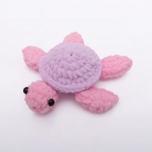 Voor Amazon Dezelfde Hand Gehaakt Afgewerkt Product Wollen Haakmateriaal Schildpadzak Met Pp Katoenen Vulling Dekbed Met Gewassen - Product Image 1