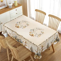 Nouvelle arrivée Nappe de Noël en forme de bonhomme de neige Nappe rectangulaire de luxe imperméable pour la décoration de Noël