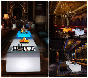 شريط KTV ملاهي ليلية استخداما LED مضيئة اللون تغيير طاولة بار مع دلو للثلج بار الأثاث - Product Image 4