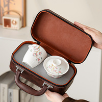 Service à thé en porcelaine blanche Dehua, design Wisteria, pour usage domestique, en céramique, bol couvert aspect ivoire, portable, deux pièces, personnalisable