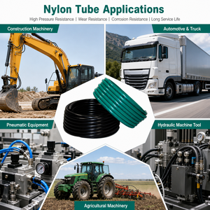 Manguera de nailon de alta flexibilidad PA6 PA12 Tubo de nailon Tamaño <span class=keywords><strong>4</strong></span> 6 8 10 12 14 16 mm Tubo de aire neumático - Product Image 2