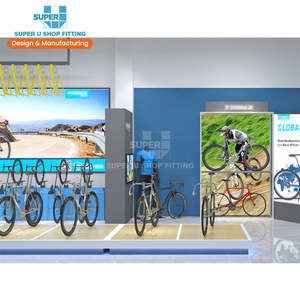 Design d'Interni per Negozi di Biciclette alla Moda, Decorazioni per Negozi di Scooter Elettrici, Arredamento per Showroom di Motociclette e Negozi di Ciclismo - Product Image 2