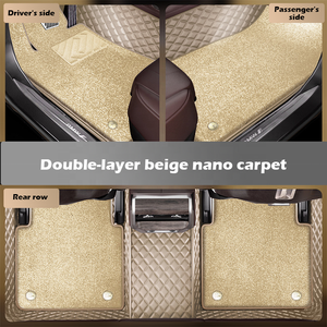 Tapis de voiture haut de gamme, tapis de sol de voiture, antidérapants, imperméables, en cuir, ensemble complet, ajustement universel pour un nettoyage facile et la protection de l'intérieur de la voiture - Product Image 4