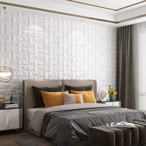 Pegatinas de pared 3D, papel tapiz de PVC autoadhesivo, mosaico geométrico moderno para comedor, sala de estar, porche, balcón, pared del baño - Product Image 4