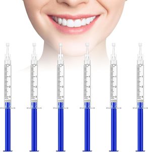 6 recharges de gel blanchissant pour les dents, seringues de gel blanchissant pour les dents de 3 ml pour les dents sensibles, pour un sourire plus éclatant et sans taches - Product Image 1