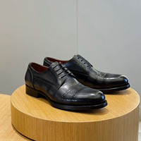 Chaussures Oxford en cuir véritable pour hommes, style designer de haute qualité, à lacets, antidérapantes, respirantes, chaussures habillées formelles pour affaires