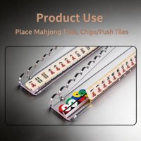 Support de Mahjong Américain Transparent Pliable Magnétique en Acrylique de Luxe Moderne, Portable, 4 Pièces, 20 Pouces