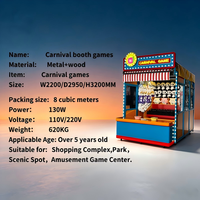 Stand de jeu de lancer d'anneaux commercial pour carnaval, avec lumières LED et prix en peluches, pour usage intérieur et extérieur en parcs d'attractions et fêtes foraines