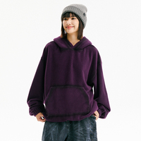 Pull à capuche unisexe ultra-léger à verrouillage thermique en trois secondes, épaules tombantes, motif cœur, effet peinture au pistolet, collection automne-hiver