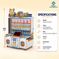 Machine de jeu Happy Jump Ball 2 pour 2 joueurs, distributeur de cadeaux à monnayeur, équipement de jeu d'arcade pour parc d'attractions