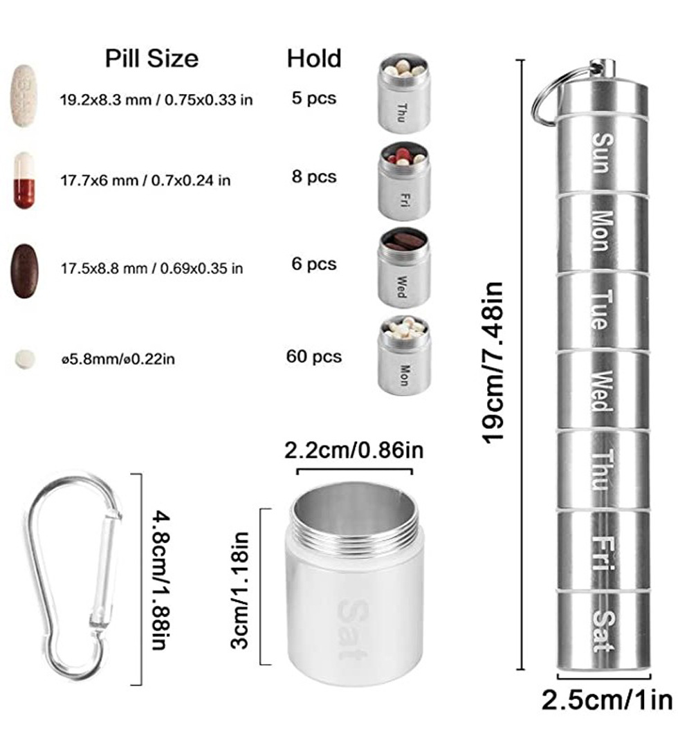 Портативные контейнеры для таблеток, коробки для таблеток, брелок, Держатель контейнера для таблеток