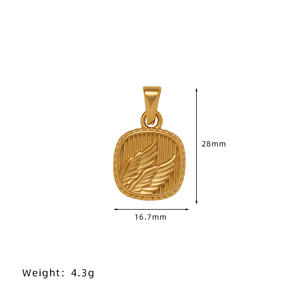 Beliebte Bulk 18K PVD vergoldeten Edelstahl Schmuck wasserdicht und trüben Free Charms für Schmuck herstellung Großhandel Trendy - Product Image 5