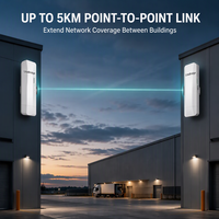 1*10/100/1000Mbps WAN/LAN + 1*10/100Mbps LAN port adaptif 5KM jembatan nirkabel 24V atau DC 12V