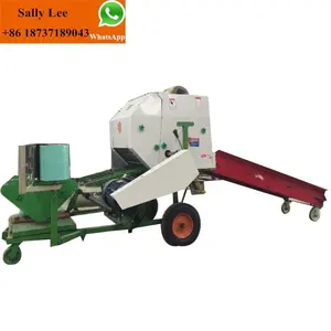 automatic hay grass baling and wrapping machine for animals