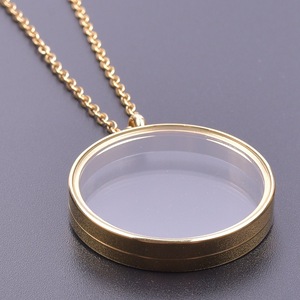 Trendy Stainless Steel Round <strong>Locket</strong> Pendant Necklace - Product Image 1