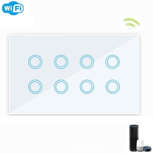 <span class=keywords><strong>Wifi</strong></span> thông minh tường chuyển đổi v0 chống cháy Glass Bảng điều chỉnh tuya ứng dụng làm việc với <span class=keywords><strong>Alexa</strong></span> điều khiển bằng giọng nói 6 nút 8 chuyển đổi 10 gang chuyển đổi ánh sáng - Product Image 1