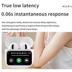 Cheap A11 PRO Lcd Touch Screen BT 5.4 <b>Wireless</b> Earbuds ANC Noise Cancelling in Ear Headphones High Quality Earphone - Product Image 4