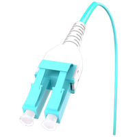 1m (3ft) Fiber Patch Cable2 Fibers LC UPC Duplex to LC UPC Duplex Multimode OM4 Riser OFNR2.0mm Tight-Buffered Aqua