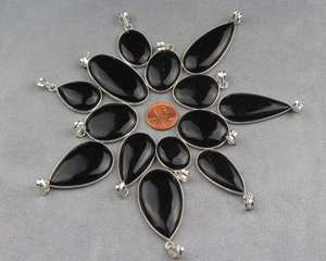 Handmade Silver Plated <b>Necklace</b> Natural Black <b>Onyx</b> Gemstone Pendant Boho Hippie Style Jewelry for Women Gold Plating Optional - Product Image 5