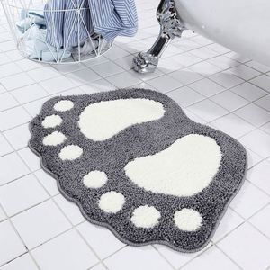 Alfombra de Baño Personalizada con Diseño de Pies Grandes, Modelo 823 I-0681 de USA Mairun, Tejida a Mano, de Microfibra Absorbente, Antideslizante, con Base de Poliéster - Product Image 4