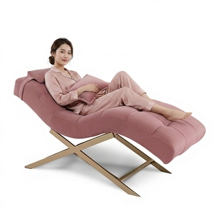 Customizable Modern Metal Eyelash Bed Adjustable Headrest Stainless Steel Frame High-Density <b>Sponge</b> Spa Salon Living Room - Product Image 3