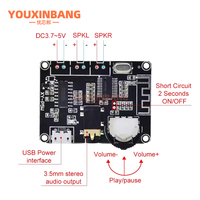 Carte amplificateur Bluetooth stéréo 3W/5W PAM8406 Module amplificateur numérique DIY Haut-parleur Bluetooth XY-P5W