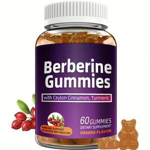 OEM/ODM özel etiket Vegan Berberine Gummies şekersiz HCL takviyesi ile Ceylon tarçın ve zerdeçal özü yetişkinler için - Product Image 5