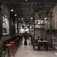 Sièges commerciaux industriels américains Hôtel Restauration rapide Café Table et chaise Booth Pub Furniture bar Restaurant Dining Set